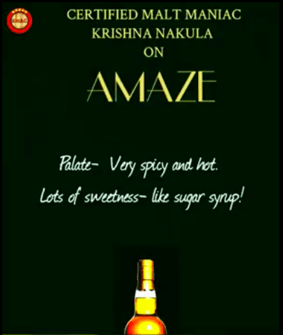 “Here is what Krishna Nukala, judge from the Malt Maniacs has to say about “AMAZE”
