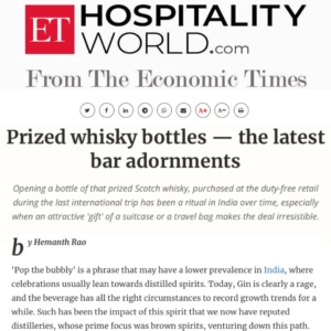 Prized whisky bottles – The latest bar adornments